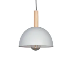 Colgante 1/2 esfera 200mm blanco madera