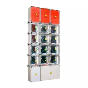 Gabinete PVC p/12 medidores monofasicos armado c/térmica ROKER RS11200PZ