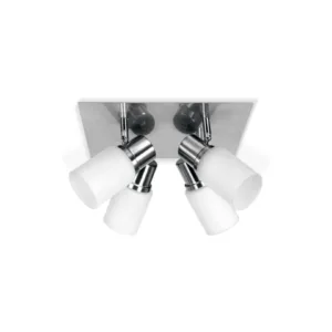 Aplique acero completo 4 luces 9141