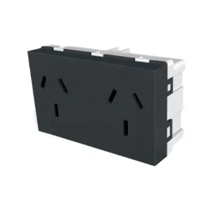 Módulo toma 10 amp. DOBLE JELUZ 80028 negro