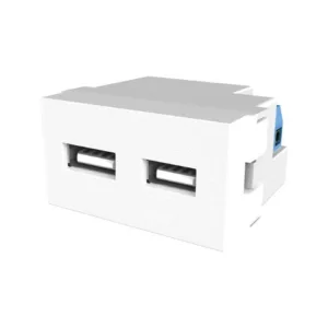 Módulo toma USB 2 puerto JELUZ PLATINUM 2amp