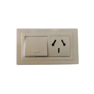 Llave 2 módulos exterior LOGIC punto + tomas 10 amp