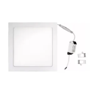 Artefacto LED embutir cuadrado BLANCO 22x22 18w AKAI 3000ºK