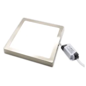 Artefacto LED exterior cuadrado ACERO 22x22 20w TBC 3000ºK