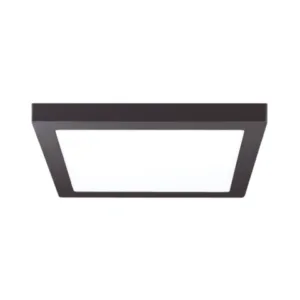 Artefacto LED exterior cuadrado NEGRO 12x12 6w INTERELEC 6000ºK