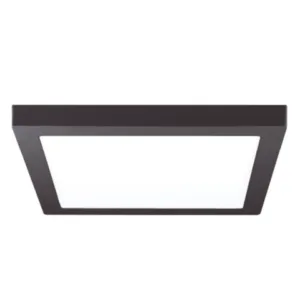 Artefacto LED exterior cuadrado NEGRO 30x30 24w INTERELEC 3000ºK