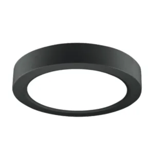 Artefacto LED exterior redondo NEGRO 30cm 24w INTERELEC 3000ºK