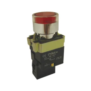 Pulsador metalico 22mm luminoso 220v ROJO TBC SB-BW3471