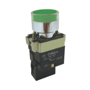 Pulsador metalico 22mm luminoso 220v VERDE TBC SB-BW3371