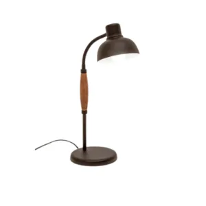 Velador BRIMPEX 326 flexible c/madera negro texturado