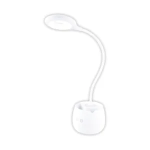 Velador TBC LED 5w blanco TOUCH recargable USB mod ESQ4-5W-B
