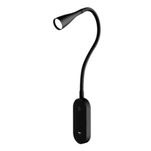 Velador TBC LED PARED 5w NEGRO c/USB mod VEL-5W-N