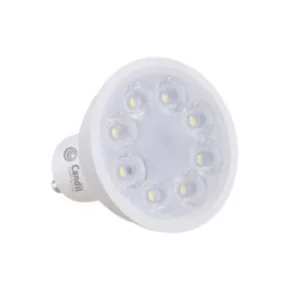 Lampara dicroica c/led 220v GU10 7w 3000k CANDIL dimerizable