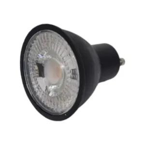 Lampara dicroica c/led 220v GU10 7w AKAI 35º 6000K NEGRA