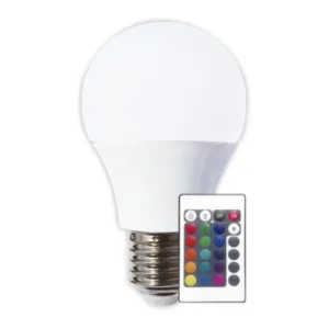Lampara LED COLOR E-27 3w RGB c/control TBC
