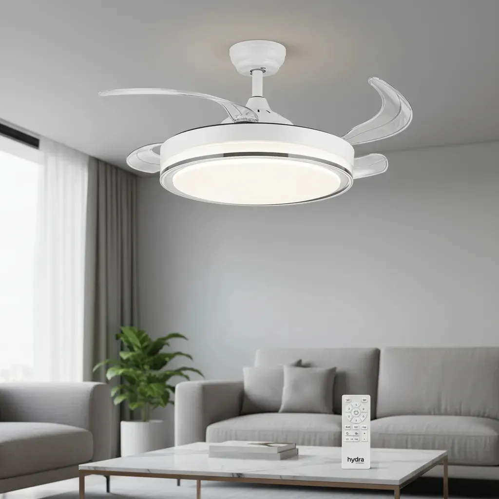 Ventilador de Techo Hydra Retráctil 42” con Luz LED y Control - Imagen 4